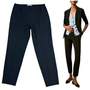 MM Lafleur Colby Travel Pants Size 10 Pointe Elastic Waist Zip Pockets Office